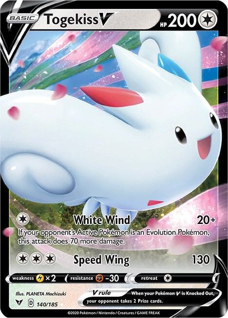 Togekiss V Ultra Rare SWSH04: Vivid Voltage 140/185 NM (Back)