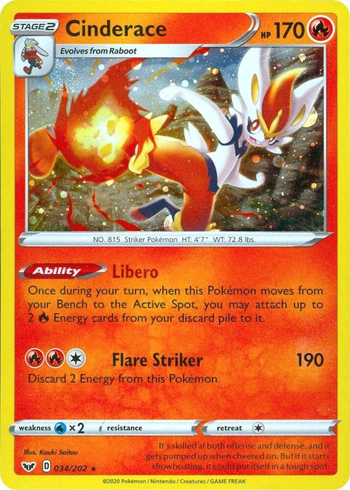 Cinderace - (Cosmos Holo) Promo Miscellaneous Cards & Products 034/202 NM (Back)