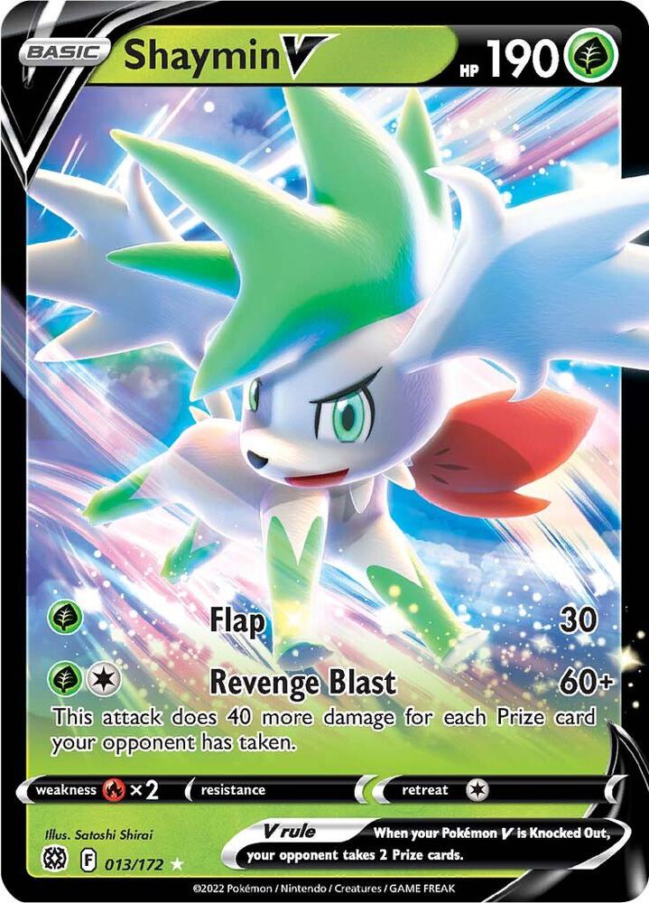 Shaymin V Ultra Rare SWSH09: Brilliant Stars 013/172 NM (Back)