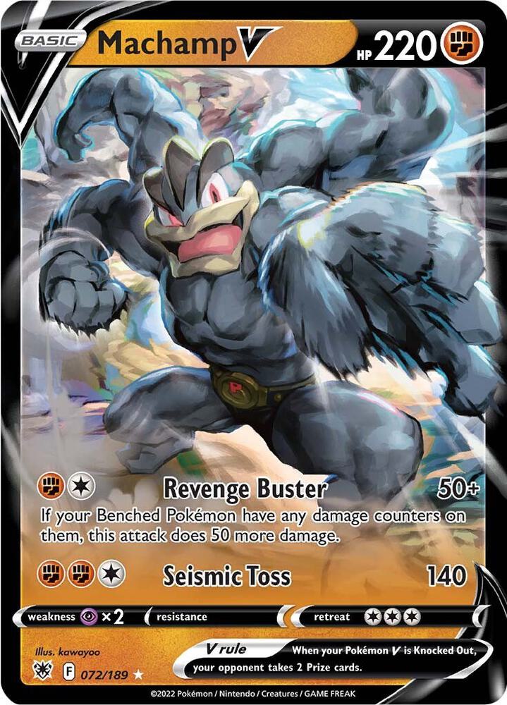 Machamp V Ultra Rare SWSH10: Astral Radiance 072/189 NM (Back)