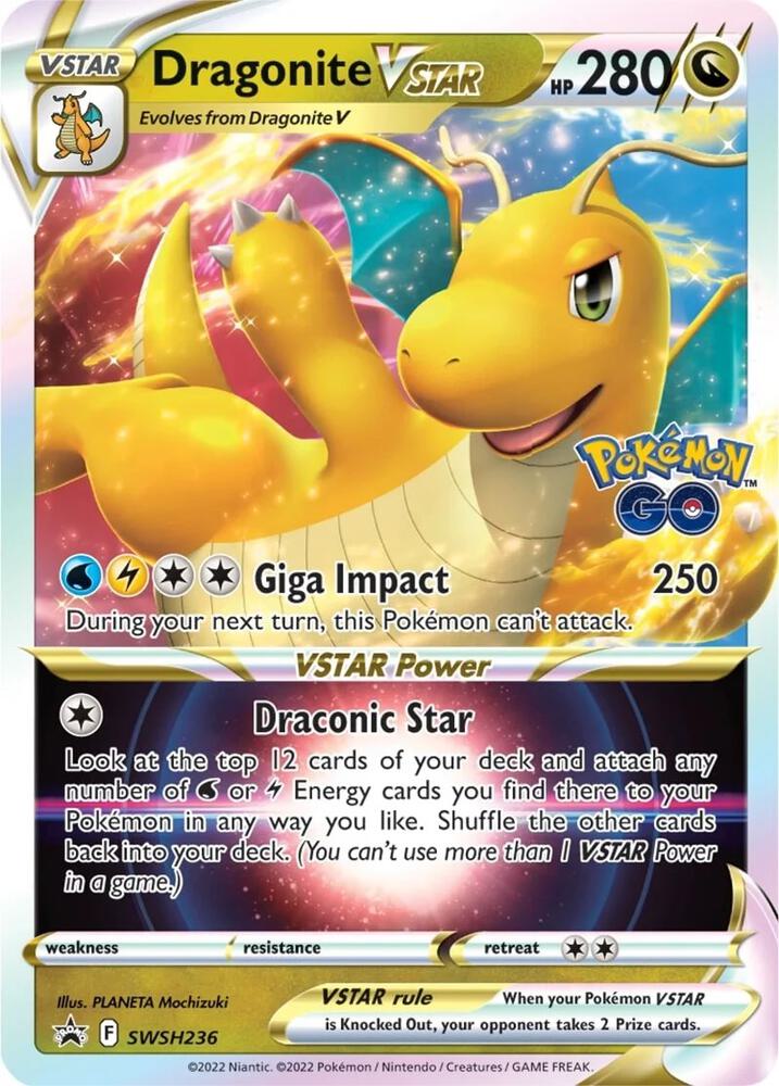 Dragonite VSTAR Promo SWSH: Sword & Shield Promo Cards SWSH236 NM (Back)