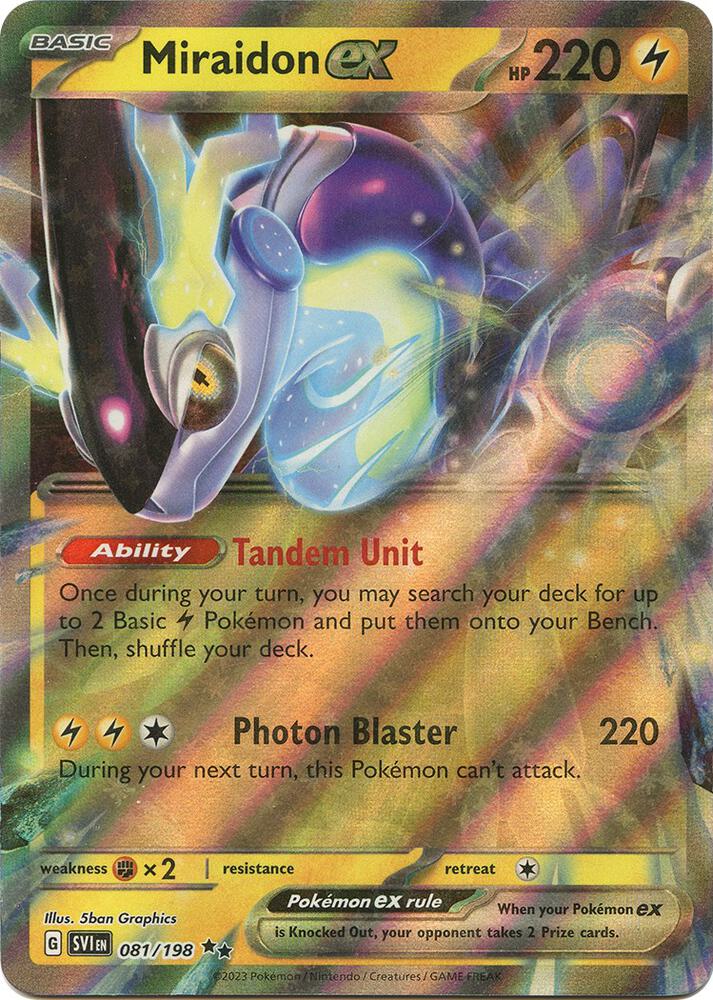 Miraidon ex - Double Rare SV01: Scarlet & Violet Base Set 081/198 NM (Back)