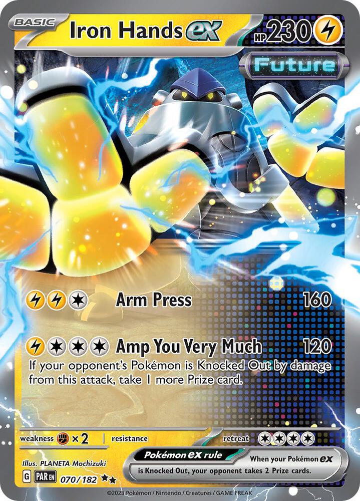 Iron Hands ex - Double Rare SV04: Paradox Rift 070/182 NM (Back)