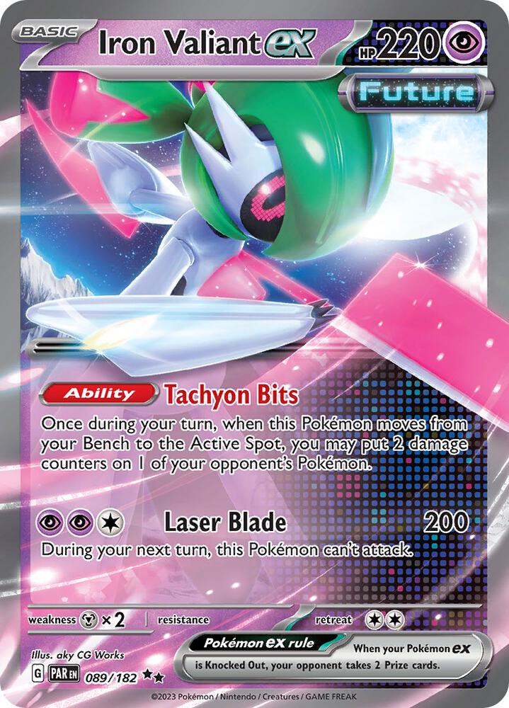 Iron Valiant ex - Double Rare SV04: Paradox Rift 089/182 NM (Back)