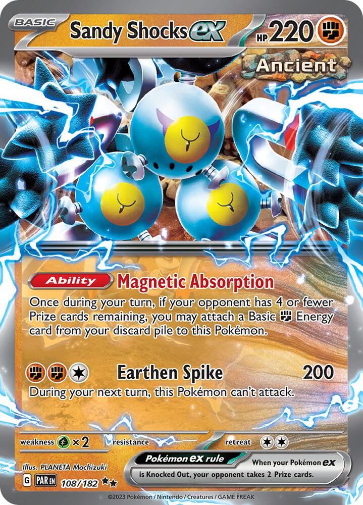 Sandy Shocks ex - Double Rare SV04: Paradox Rift 108/182 NM (Back)