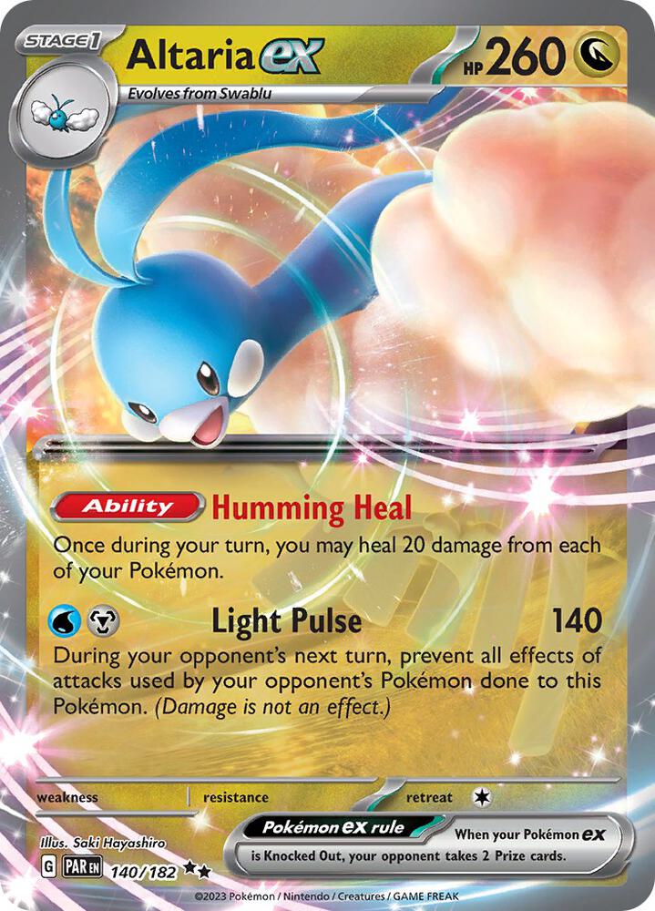 Altaria ex Double Rare SV04: Paradox Rift 140/182 NM (Back)