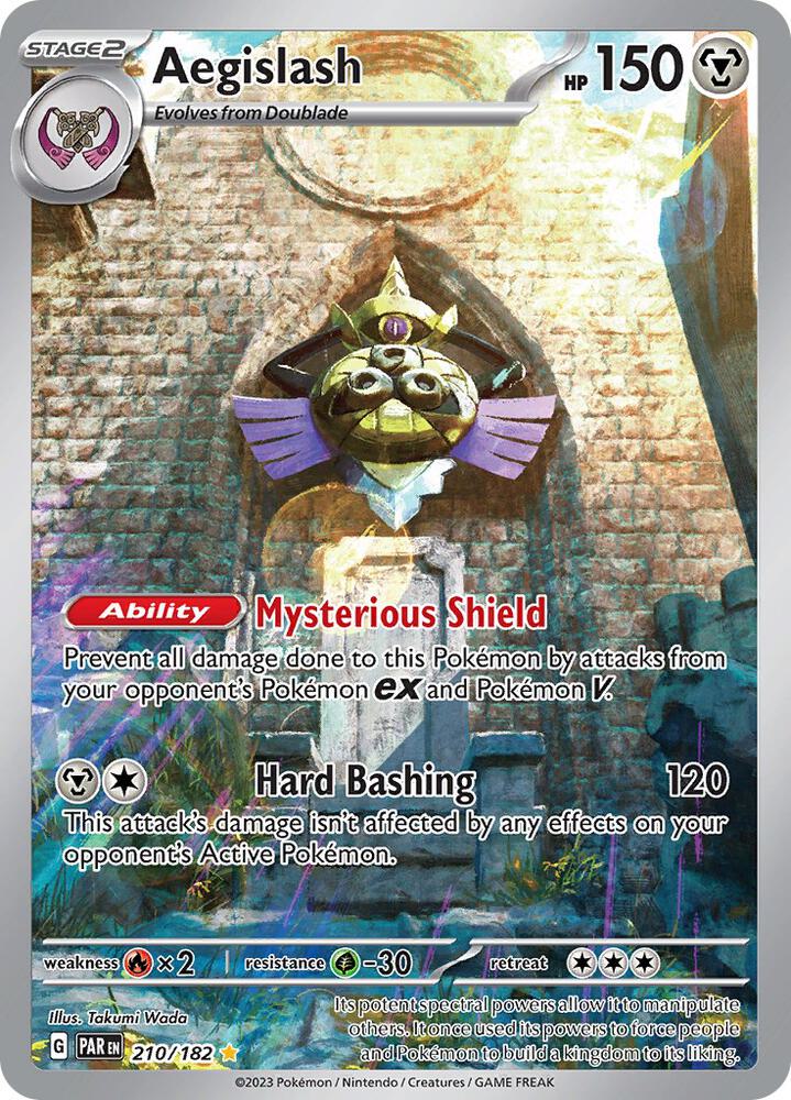 Aegislash - Illustration Rare SV04: Paradox Rift 210/182 NM (Back)