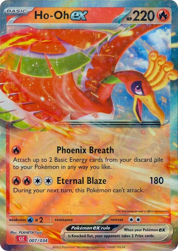 Ho-oh ex Classic Collection Trading Card Game Classic 007/034 NM (Back)