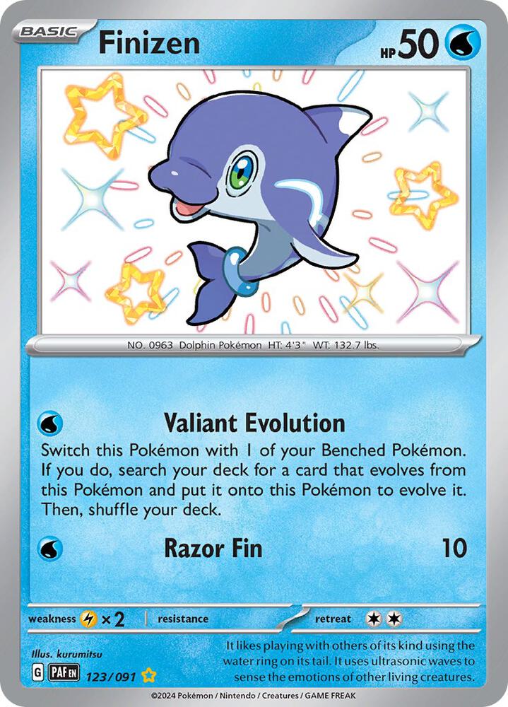 Finizen Shiny Rare SV: Paldean Fates 123/091 NM (Back)