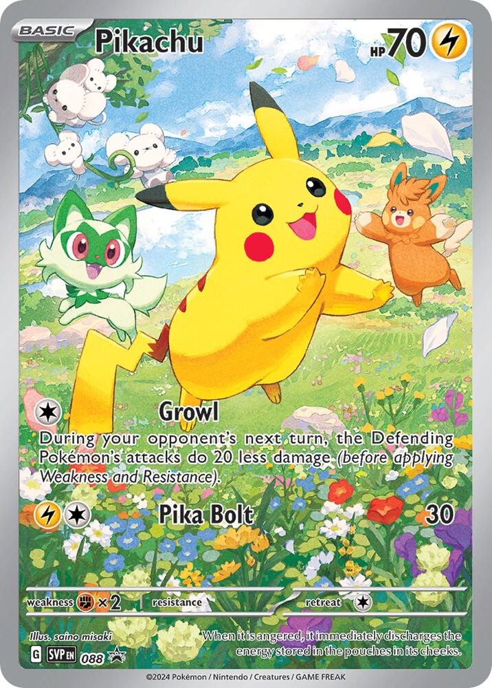 Pikachu Promo SV: Scarlet & Violet Promo Cards 088 NM (Back)