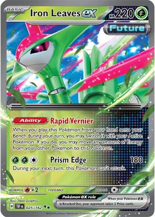 Iron Leaves ex - Double Rare SV05: Temporal Forces 025/162 NM (Back)