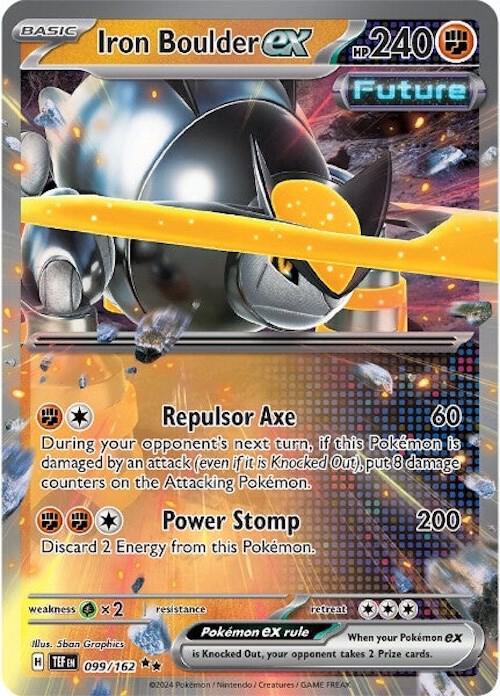 Iron Boulder ex - Double Rare SV05: Temporal Forces 099/162 NM (Back)