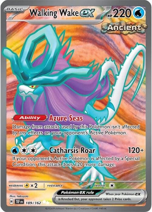 Walking Wake ex Ultra Rare SV05: Temporal Forces 189/162 NM (Back)