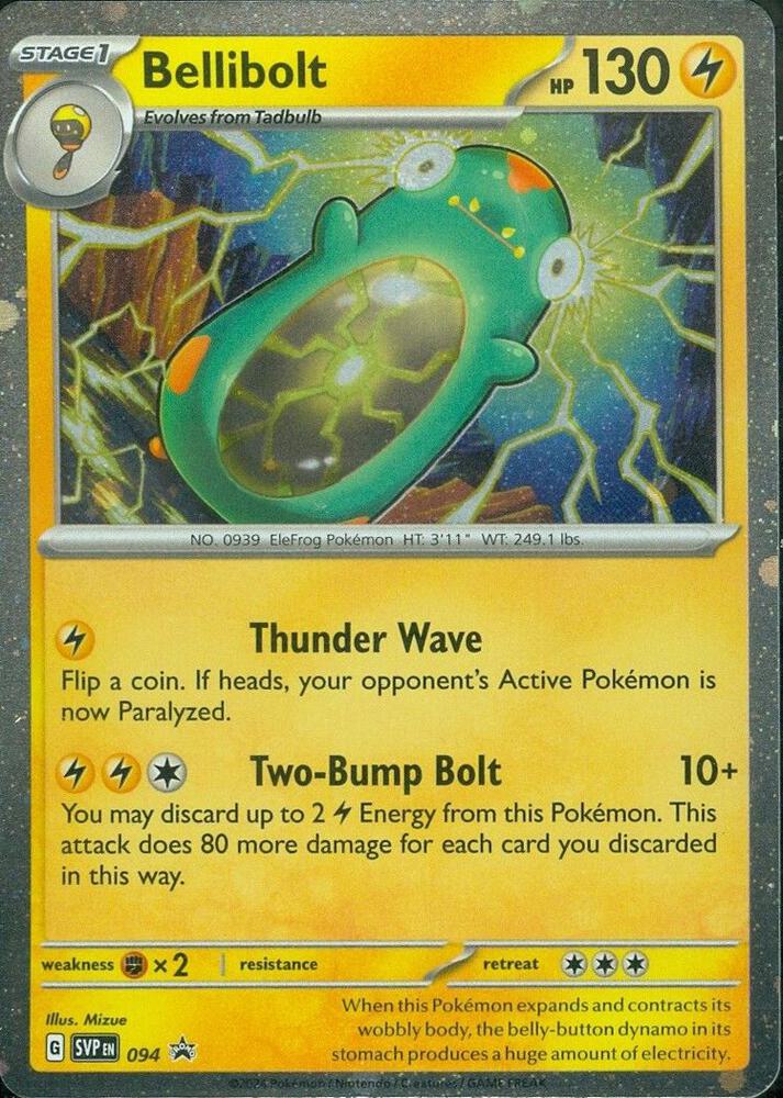 Bellibolt - Promo SV: Scarlet & Violet  Promo Cards 094 NM (Cosmo Foil) (Back)