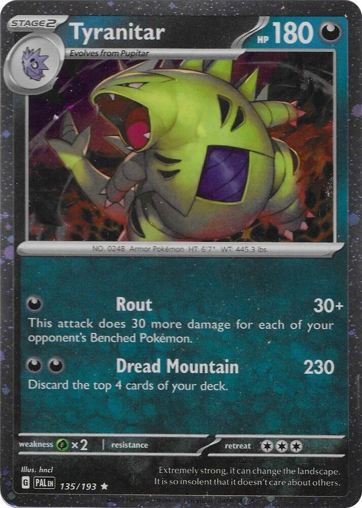 Tyranitar - (Cosmo Foil) Promo Miscellaneous Cards & Products 135/193 NM (Back)