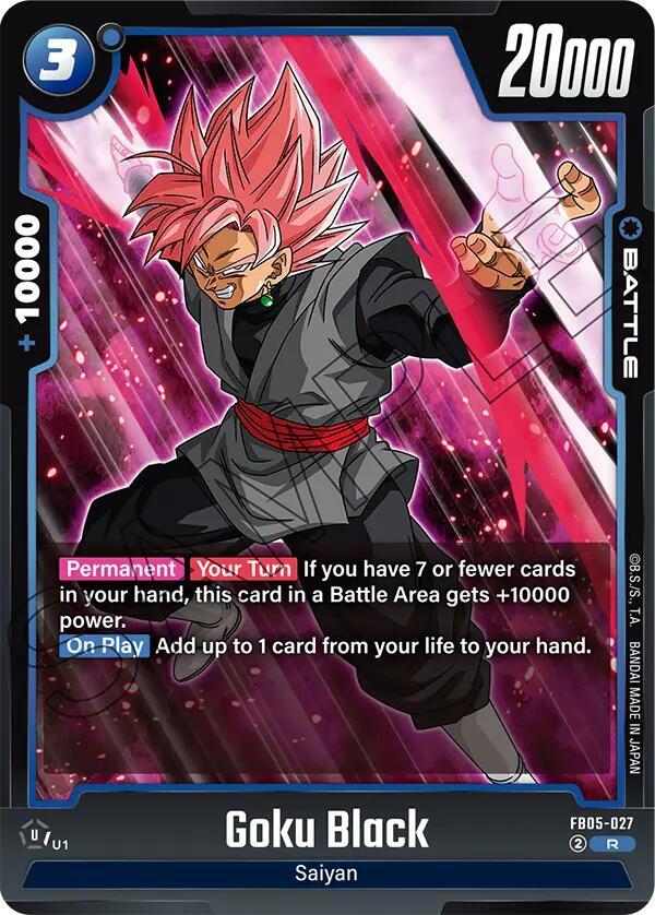 Goku Black Rare New Adventure FB05-027 NM (Back)