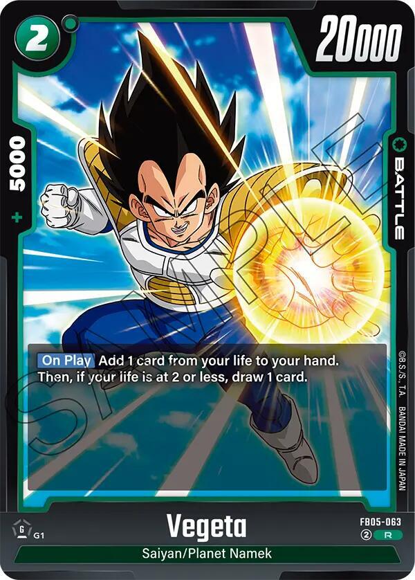 Vegeta - Rare New Adventure FB05-063 NM (Back)