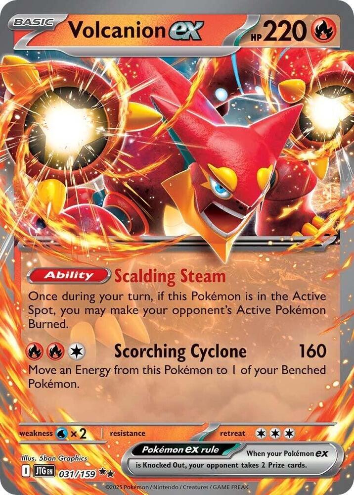 Volcanion ex - Double Rare SV09: Journey Together 031/159 NM (Back)