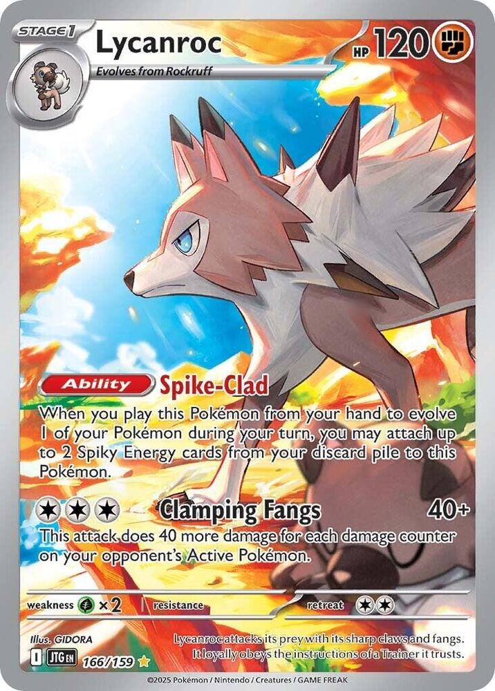 Lycanroc Illustration Rare SV09: Journey Together 166/159 NM (Back)