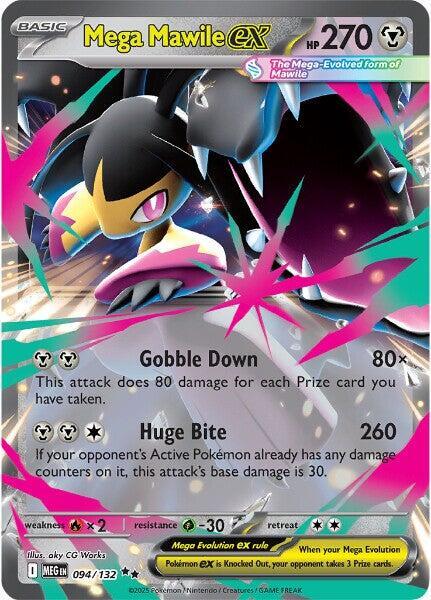 Mega Mawile ex - Double Rare ME01: Mega Evolution 094/132 NM (Back)