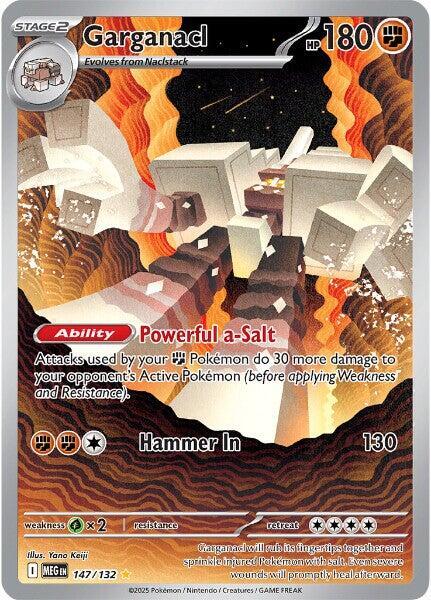 Garganacl - Illustration Rare ME01: Mega Evolution 147/132 NM (Back)