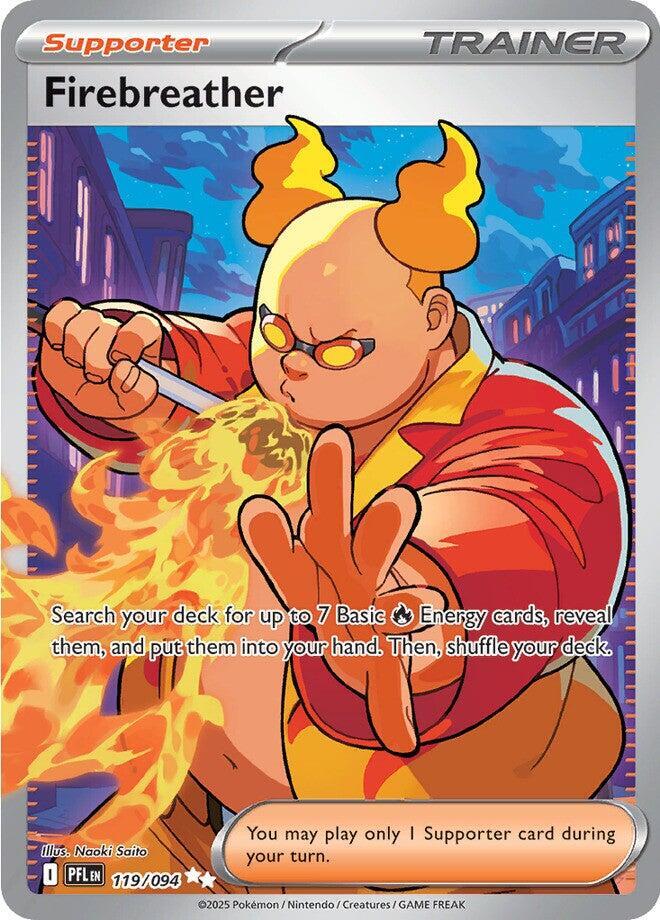 Firebreather Ultra Rare ME02: Phantasmal Flames 119/094 NM (Back)