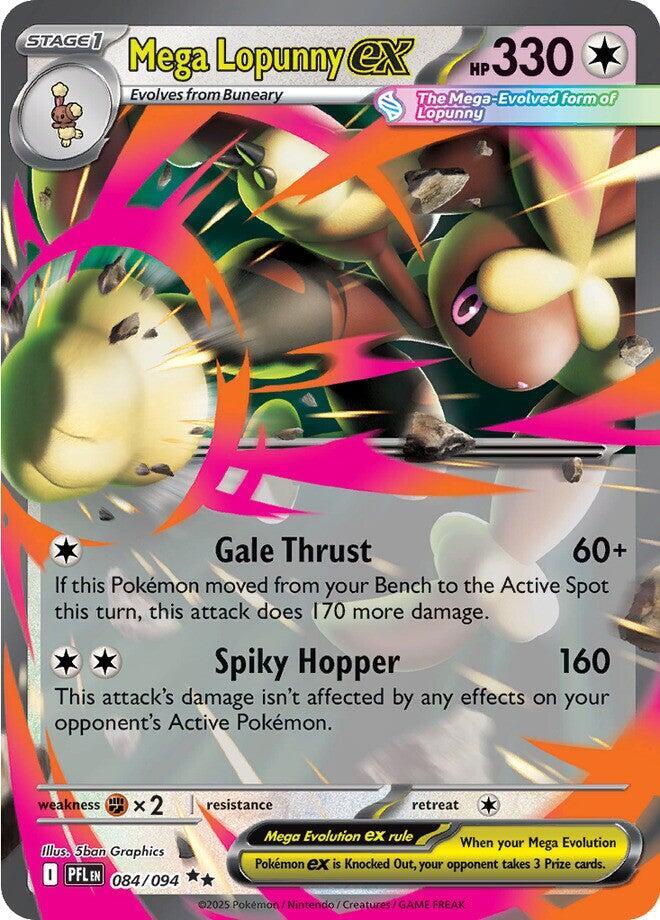 Mega Lopunny ex - Double Rare ME02: Phantasmal Flames 084/094 NM (Back)