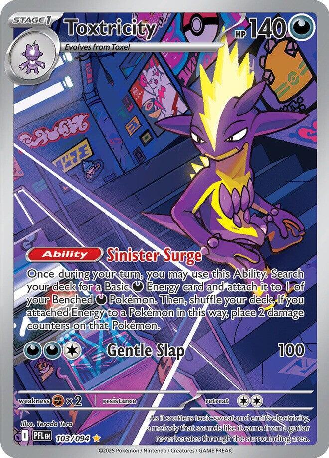 Toxtricity Illustration Rare ME02: Phantasmal Flames 103/094 NM (Back)
