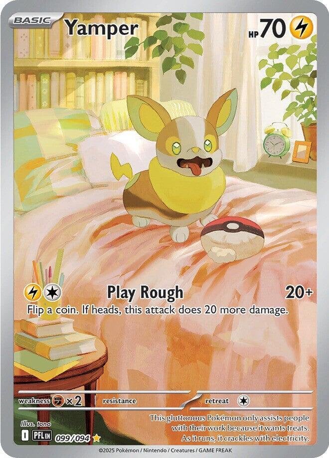 Yamper - Illustration Rare ME02: Phantasmal Flames 099/094 NM (Back)