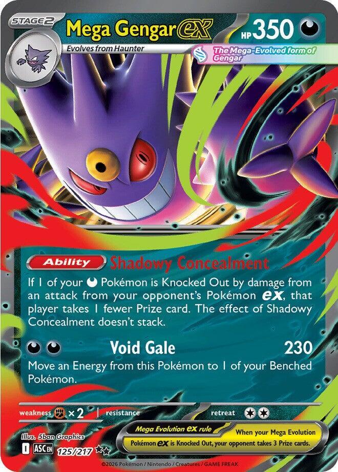 Mega Gengar ex - Double Rare ME: Ascended Heroes 125/217 NM (Back)
