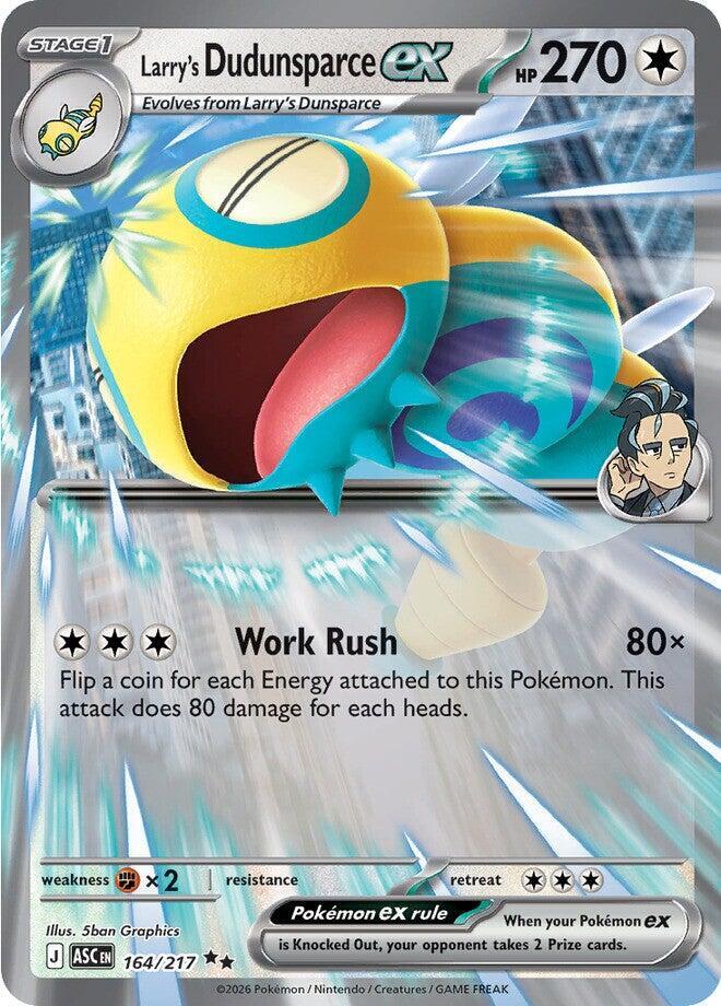 Larry's Dudunsparce ex Double Rare ME: Ascended Heroes 164/217 NM (Back)