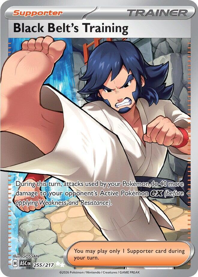 Black Belt's Training Ultra Rare ME: Ascended Heroes 255/217 NM (Back)