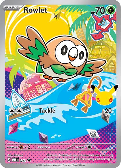 Rowlet Promo ME: Mega Evolution Promo 043 NM (Back)