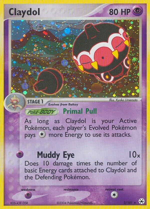 Claydol - Holo Rare Hidden Legends 2/101 HP (Back)