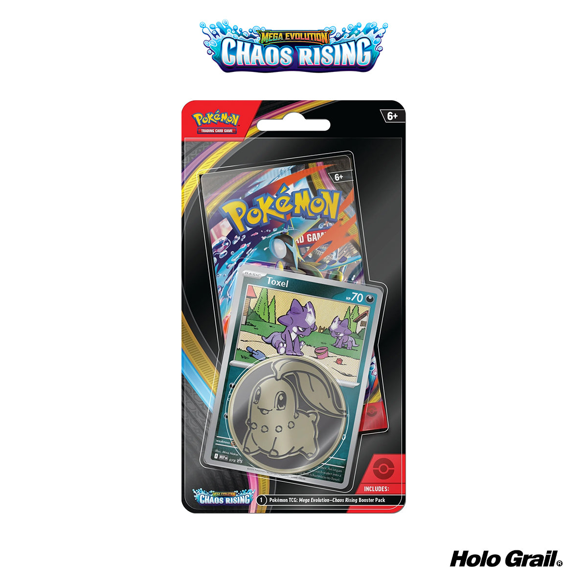 Pokemon TCG - Mega Evolution - Chaos Rising Pokémon Blister Pack w/ Toxel Promo